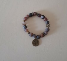 Brazilian AGATA beads natural stone & Tree Of Life Beads BRACELET  Natural Stone Bracciali price