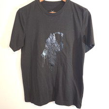 T-shirt uomo nera teschio gotico taglia S scura streetwear metallo grunge grafica alt Fantasy Wear Uomo price