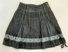 Gonna jeans pieghe arricciata denim fascia bordo coulisse donna ragazza tg 42/S Jeans / Denim Gonna Ragazza price