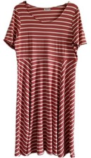 Abito donna a righe in jersey scollo a scoop manica corta taglia 20 Jersey Donna price