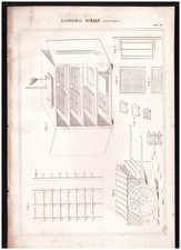 ECONOMIA RURALE Filugello tavola III INCISIONE STAMPA ANTICA 1866 disegno Disegno Tavolo price