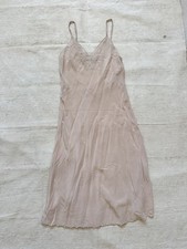 Slip donna XS anni 40 50 marca peonia fatto a mano vintage beige nudo taglio bias Slip Abito price