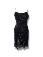 Abito Slip Vintage Anni 90 Sike Floreale Stravagante Fata Grunge Sera Y2K Taglia S Slip Abito price