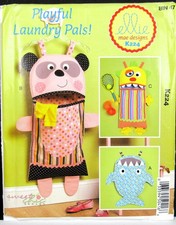 Borsa giocosa per amici bucato Panda Monster Shark Ellie Mae Designs 224 modello non tagliato Borsa Laundry Bebè price