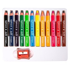 Set 12 colori VERTEX spesse matite colorate jumbo temperamatite disegno artistico kit scuola Colored Pencils price