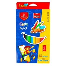 Set 12 Matite Colorate Jumbo Ergonomiche Disegno Arte + Affilacoltelli Alta Qualità Colored Pencils price