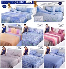 Completo lenzuola copriletto cotone set letto singolo una piazza e mezza Caleffi Copriletto e set copriletto price