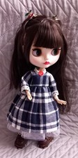 OOAK vestito a quadri cucito a mano sottoveste rete e fermagli per capelli vestito adatto bambola Blythe Petticoat price