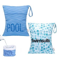 BABY 2 Pezzi Sacchetti Superior Impermeabili Wet Dry,Riutilizzabili con Due Tasche con Cerniera, B Borsa Wet Bebè price