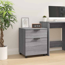 Mobile Portadocumenti Rotante Grigio Sonoma 45x38x54cm Legno Ingegnerizzato con Ruote Cucina Cabinet / Mobili price