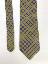 Cravatta Bijoux Terner seta oro blu a quadri check business formale 412 Bijoux Uomo price