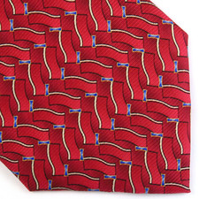 Cravatta uomo Bijoux Terner audace rossa geometrica zig zag 61" x 4" lunga moderna potenza Bijoux Uomo price
