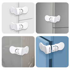 Set 2 Fibbia di Sicurezza a Mano Antipizzicamento Bianca per Armadio Cassetto Frigo Drawer Serratura Bebè price