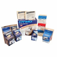 Grande lotto di etichette Dymo e LabelWriter 330 Turbo stampante 93038 adattatore USB vintage Software indirizzi ed etichette price