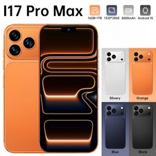 Smartphone i17 Pro max 6,8" HD sbloccato Android 16+1TB 8000mAh 72+108MP doppia SIM Telefoni cellulari outlet ed esposizione price