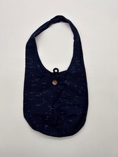 Borsa a spalla sacca Boho chic in tessuto blu scuro - Stile etnico / mare Borsa mare donna price