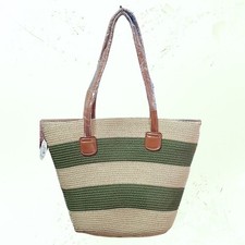 Borsa Mare Donna Rafia con Zip Tasca Interna Capiente Casual Borsa mare donna price