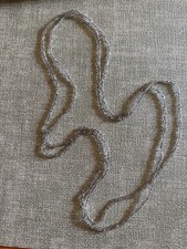 Collana di perle semi trasparenti sfaccettate vintage 28” anello continuo Pearl Collana price