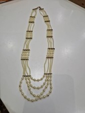 Collana di perle finte multifilo vintage lunga 53 cm Pearl Collana price