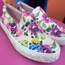 Sneakers Christian Siriano donna 7,5 slip on rosa plateau floreale usate in ottime condizioni Scarpe Platform price