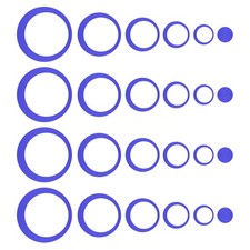 4Set 24Pcs Acrilico Autoadesivo Cerchio Specchio Adesivi Murali Decalcomanie, Blu Sticker Specchio price