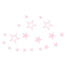 19 Pezzi in 1Set Adesivi Murali Acrilici Autoadesivi Stella Specchio, Oro Rosa Sticker Specchio price