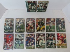Set 12 schede telefoniche 1996 7-Eleven NFL Sanders Marino Favre Rice sigillate + bonus Conference Telefonos price