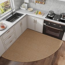 Banebor Tappeto Cucina Angolare Antiscivolo - Tappetino Intrecciato Super Assorbente per Set Cucina Corner price
