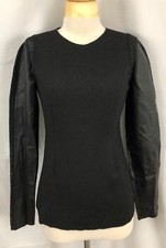 Top donna Stella Jamie nero uncinetto pelle manica misto rayon piccolo Arm Sleeves Donna price