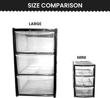 Cassettiera portaoggetti in plastica 3 livelli GRANDE e MINI unità a torre scuola ufficio casa scrivania Ufficio Drawer Unit price