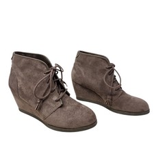 Stivaletti con zeppa Madden ragazza tg 9,5M donna Dallyy taupe finta pelle scamosciata nappe stringate Booties Ragazza price