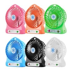 Ventilatore Ricaricabile Mini USB Portatile Batteria 3 Velocita LED Portatile Batteria price
