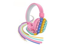 Cuffie Pop It ROSA Bambini Wireless Radio Bluetooth Arcobaleno Pieghevole SD USB Cuffie Bambini price