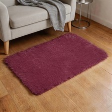 Tappeto Soffice Piccolo, 2'x1.3 Tappeto Soffice Tappeto Piccola Area per Camera da Letto, Borgogna Tappeto cameretta price