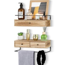 DreamPossible Scaffali Galleggianti - Bagno a Parete Lunghezza 13,8 Pollici, Marrone Drawer Mensola price