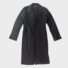Trench coat vintage Tripo NYC pelle nera matrice gotica Y2K industriale Cyber S Cappotto uomo price