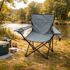 Sedia da campeggio pieghevole sedia da pesca sedia da regista grigio scuro po... Sedia da campeggio price