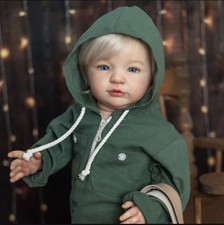 Bambola realistica dipinta bambino ragazzo rinato bambino 28 pollici capelli radicati collezione giocattolo regali Mevlut Outfit Bebè price