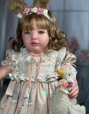 Bambola Pretty Toddler Girl Reborn Baby 28 pollici capelli morbidi radicati giocattolo da collezione regalo per bambini Mevlut Outfit Bebè price