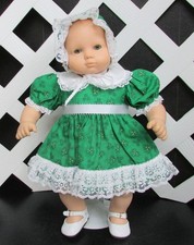 Completo bambino Bitty - abito quadrifoglio pizzo, cofano e scarpe - fatto a mano + monique Mevlut Outfit Bebè price
