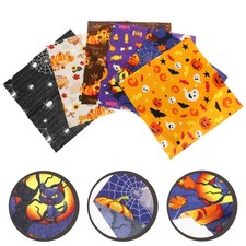 6 Pezzi Halloween Zucca Fantasma Cotone Tessuti Fai da Te Artigianato Fabrics price