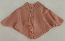 Poncho coprispalle lana rosa fatto a mano artigianale donna ragazza taglia unica Poncho Ragazza price