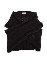 INTREND Poncho coprispalle maglia maglione incrociato nero donna ragazza tg M Poncho Ragazza price