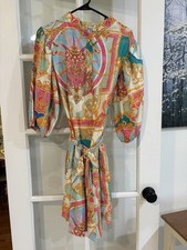Abito Le Ragazze Made In Italy misto lino barocco nautico boho cottagecore usato in ottime condizioni Tunic Ragazza price