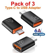 3 Pezzi Adattatore da USB-C a USB Porta 6A Convertitore Cellulare per Ricarica e Dati Convertitore e adattatore per telefono cellulare price
