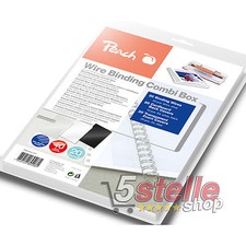 Peach KIT PER RILEGATRICE 20 SPIRALI IN METALLO + 20 CARTONCINI + 20 LUCIDI A4 Rilegatrice price