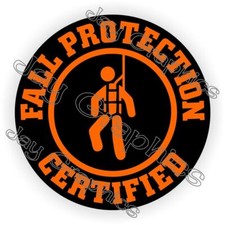 Adesivo decalcomania cappello rigido arancione certificato protezione anticaduta Fall Protection Attrezzatura price