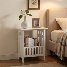 Comodini bianco lucido - Comodino rotondo compatto per riporre senza cuciture Ufficio Nightstand price