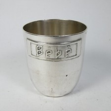 S753 ANTICO BICCHIERE BICCHIERINO PRIMA PAPPA BEBè BAMBINO SILVERPLATE ART DECò Pappa bebè price