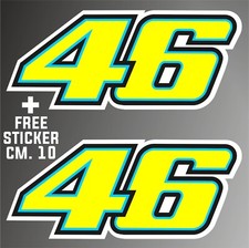 adesivo NUM. 46 valentino rossi doctor moto car sticker + 1 FREE STICKER CM. 10 Adesivo price